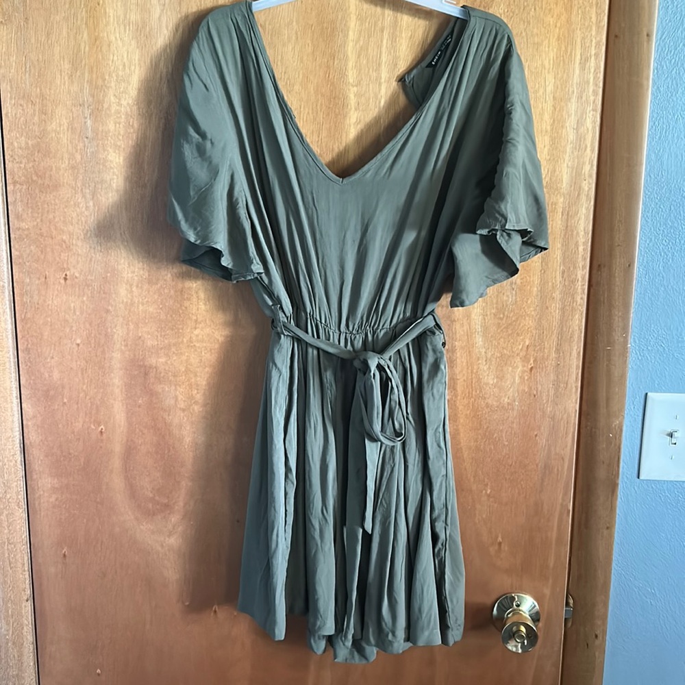 Shein Green Short Sleeve Romper